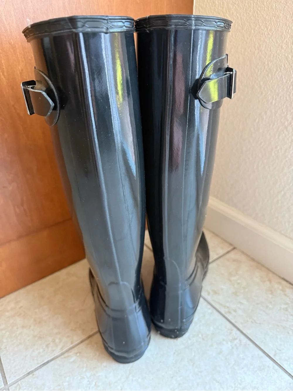 Hunter Black Rain Boot Interior Label